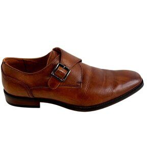 Florsheim Mens Monk Strap Leather Dress Shoes 8.5M Brown Buckle GUC